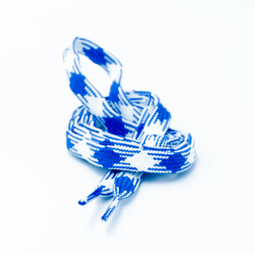 Blanco óptico/Rombo/Azul Rey